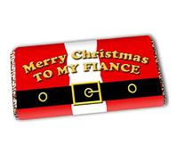 Merry Christmas To My Fiance - Novelty Chocolate Bar - Great Gift Idea For Your Fiance