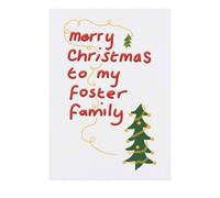 'Merry Christmas To My Foster Family ' Temporary Tattoo - Water Resistant, Skin-Safe, Non-Toxic Transfer (TO00080859)