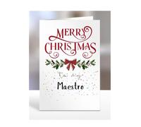 Merry Christmas to my Maestro, Card for Men, Women, Presents for Christmas, Female, Male, Him, Her, Greeting Cards, A5-265_97