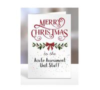 Merry Christmas to the Acute Assessment Unit Staff, Card for Men, Women, Presents for Christmas, Female, Male, Him, Her, Greeting Cards, Hospital, A5-266_2