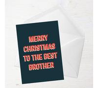 Merry Christmas To The Best Brother Greetings Card - Large Card