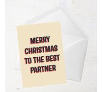 Merry Christmas To The Best Partner Greetings Card - Large Card