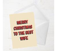 Merry Christmas To The Best Wife Greetings Card - Large Card