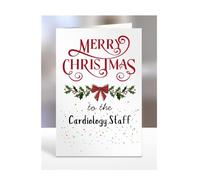 Merry Christmas to the Cardiology Staff, Card for Men, Women, Presents for Christmas, Female, Male, Him, Her, Greeting Cards, Hospital, A5-266_17