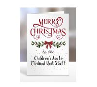 Merry Christmas to the Children's Acute Medical Unit Staff, Card for Men, Women, Presents for Christmas, Female, Male, Him, Her, Greeting Cards, Hospital, A5-266_22