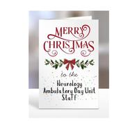 Merry Christmas to the Neurology Ambulatory Day Unit Staff, Card for Men, Women, Presents for Christmas, Female, Male, Him, Her, Greeting Cards, Hospital, A5-266_83