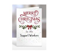 Merry Christmas to the Support Workers, Card for Men, Women, Presents for Christmas, Female, Male, Him, Her, Greeting Cards, Hospital, A5-266_148