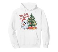 Merry Christmas Too Cute to Spook Boo Ghost Costume Spooky Pullover Hoodie