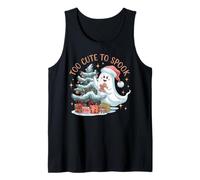 Merry Christmas Too Cute to Spook Boo Ghost Costume Spooky Tank Top