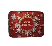 Merry Christmas Too Laptop Sleeve for Women Men, 12 Inch Waterproof Laptop Bag Lightweight Notebook Computer Cover Bag