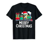 Merry Christmas Train Santa Cute Xmas Vibes Boy Kids Toddler T-Shirt