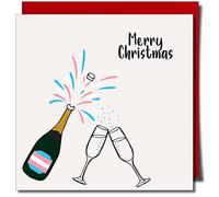 Merry Christmas Transgender Christmas greeting card - Trans Christmas card - Lgbt Christmas card - Approx 150mm x 150mm Premium Card