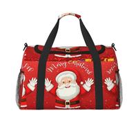 Merry Christmas. Travel Tote Bag – Large Reusable Shopping Bag, Vacation Tote, Sports Duffel Bag with Adjustable Crossbody Strap, Black, One Size