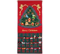 Merry Christmas Tree Advent Calendar, Holiday DÉcor, Seasonal Fabric Wall Hanging, Cloth Countdown