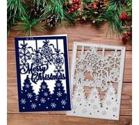 Merry Christmas Tree Ball Snowflake Greeting Card Metal Die Cuts,SnowFlower Leaf Cutting Dies Cut Stencils DIY Scrapbooking Decorative Embossing Paper Scrapbooking Card Making