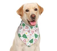 Merry Christmas Tree Candy Cane Gift Dog Bandana Scarf Triangle Bibs Pet Accessories Cat Kerchief