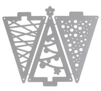 Merry Christmas Tree Cutting Dies for Card Making，Merry Christmas Cutting Dies Cut Stencils for DIY Scrapbooking Photo Album Decorative Embossing Paper Dies for Card Making Templated+Cute Brooch Pin