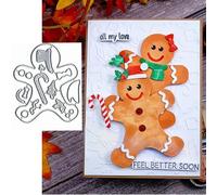 Merry Christmas Tree Gingerbread Metal Die Cuts,Spring Sunflower Frame Leaf Cutting Dies Cut Stencils for DIY Scrapbooking Album Decorative Embossing Paper Dies for Card Making