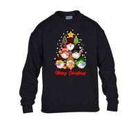 Merry Christmas Tree Gnome Sweatshirt Christmas Jumper Men Kids Festive Funny Ginger Gingerbread Xmas Gift, Cozy Winter Novelty, Fun Funny Style Christmas Black - XX-Large