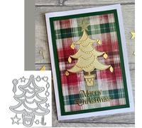 Merry Christmas Tree Heart Star Greeting Card Metal Die Cuts,Sunflower Flower Leaf Cutting Dies Cut Stencils DIY Scrapbooking Decorative Embossing Paper Scrapbooking Card Making