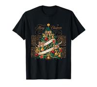 Merry Christmas Tree Leopard Bow Ornament Holiday Graphic T-Shirt