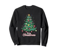 Merry Christmas Tree Lights Christmas Baubles Xmas Sweatshirt