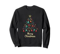 Merry Christmas Tree Lights Christmas Baubles Xmas Sweatshirt