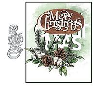 Merry Christmas Tree Metal Die Cuts,Merry Christmas Letter Cutting Dies Cut Stencils for DIY Scrapbooking Album Decorative Embossing Paper Dies for Scrapbooking Card Making