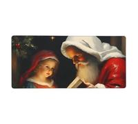 Merry Christmas Tree Print Large Gaming Mouse Pad (90x40cm / 36x16in) Extended Desk Mat for Gaming & Work