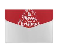 Merry Christmas Tree Star Snowflake Gift Bell Stocking Candy Cane Hat_1 Expanding File Organizer, Multi-Pocket Accordion Folder, Document Storage and Office Supplies