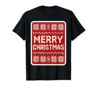 Merry Christmas Ugly Sweater Style Holiday Festive Xmas Fun T-Shirt