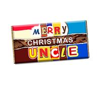 Merry Christmas Uncle Xmas Chocolate Bar Wrapper Novelty Gift For Father In Law CH-447-N (without chocolate bar)
