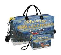 Merry Christmas Van Gogh's Starry Night Decorative Duffel Bags Workout Bag with Adjustable Strap for Trekking Waterproof bolso de Mano para viajar en Avion