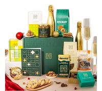 Merry Christmas Vegan Gift Hamper Basket, Luxury Gourmet Gifts for Women, Men, Couples, with Vegan Chocolate by EDEN & CO - Plus 2 Prosecco