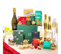 Merry Christmas Vegan Gift Hamper Basket, Luxury Gourmet Gifts for Women or Couples, The Perfect Xmas Family Hamper by EDEN & CO - Plus 2 Prosecco