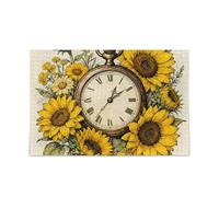 Merry Christmas Vintage Pocket Watch Sunflower Jigsaw Puzzles Large Puzzle Toy for Aged Entertainment and Intelligence Impossible Hard Perfect for Game Nights Puzzles for Adults 1000 Piecing