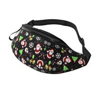 Merry Christmas Waist Bag Bumbags for Men Women, Print Polyester Waist Pack for Travel Walking Sport with Adjustable Strap