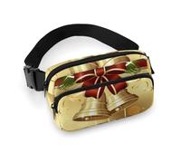 Merry Christmas Waist Bag Fashion Fanny Bag with Adjustable Strap for Outdoor Workout Cycling Unisex, white, 20x13cm, Waist Bag
