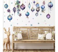 Merry Christmas Wall Decals Pine Cone Snowflake Wall Stickers Christmas Winter Home Wall Art Decor for Kids Room Classroom Office Bedroom Living Room Kitchen Playroom Decor (Christmas2)