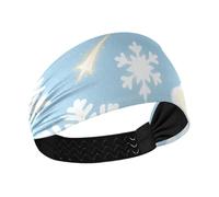 Merry Christmas White Snowflakes Cooling hair headbands for women Stretchy head for women for Running Yoga washing face Athletic Sports diademas para el pelo de mujer