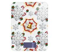 Merry Christmas White Snowflakes Portable Small Food Scale 11lb/0.18oz, 5kg/5g Digital Scale Small with 4 Unit for Meal Prep Keto Weight Loss (Batteries not Included)
