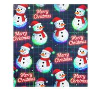 Merry Christmas White Snowman Decorative magnetic door cover reusable covers for refrigerators holiday decor Imán de la puerta del lavavajillas 23x26in