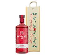 Merry Christmas Whitley Neill Raspberry Gin Gift Set in Festive Box - 43% ABV (70cl)