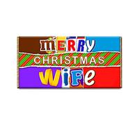 Merry Christmas Wife Novelty Chocolate Bar Lovely Wrapper Gift Present for Xmas #460 (with chocolate)