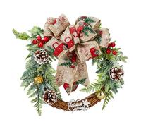 Merry Christmas Wreath Artificial Wreath With Pinecone For Front Door Hallway Garden Indoor And Outdoor Decoration Office Decoration