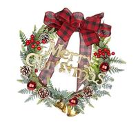 Merry Christmas Wreath Artificial Wreath With Pinecone For Front Door Hallway Garden Indoor And Outdoor Decoration Office Decoration