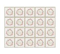 Merry Christmas Wreath Napkins - Christmas Napkins Made of Paper with Wreath, 20 x Paper Napkins "Merry Christmas" with Berry Wreath, 2-Ply Decorative Hand Napkin in Watercolour Style