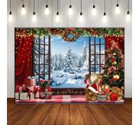 Merry Christmas Xmas Baby Shower Background Snow Photography Backdrops for Festivals Winter Photo Gift Custom Birthday Backdrop Holiday Family