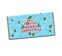 Merry Christmas Xmas Chocolate Bar Wrapper Novelty Gift For Dad Mom Husband Wife CH-400 (without chocolate)