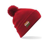Merry Christmas Ya Filthy Animal Bobble Beanie Hat Lightweight Cosy Double Layer Cuffed Hat Pom Pom Cute Design Funny Offensive Warm Kids Teen Adults Unisex Winter Xmas (Red)